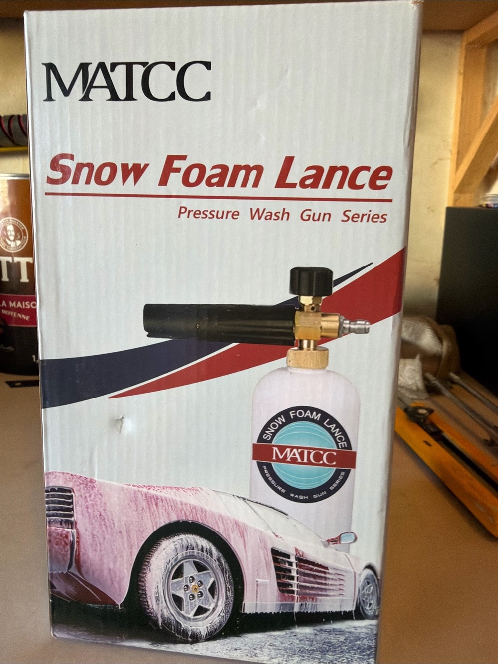 New in box - Snow Foam Lance in White - Pressure Wash Gun Series